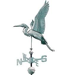 Verdigris Copper Heron Weathervane Y870