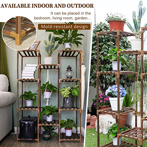 10 tiers 11 Pot Wood Plant Stand W642