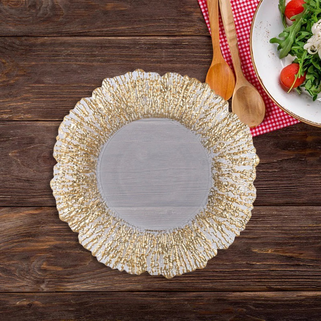 Glass Round Serving Platter Y451