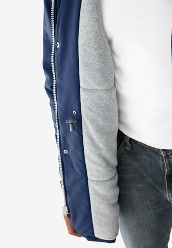 Men's Big & Tall Fleece-Lined Parka With Detachable Hood And 6 Pockets G321877