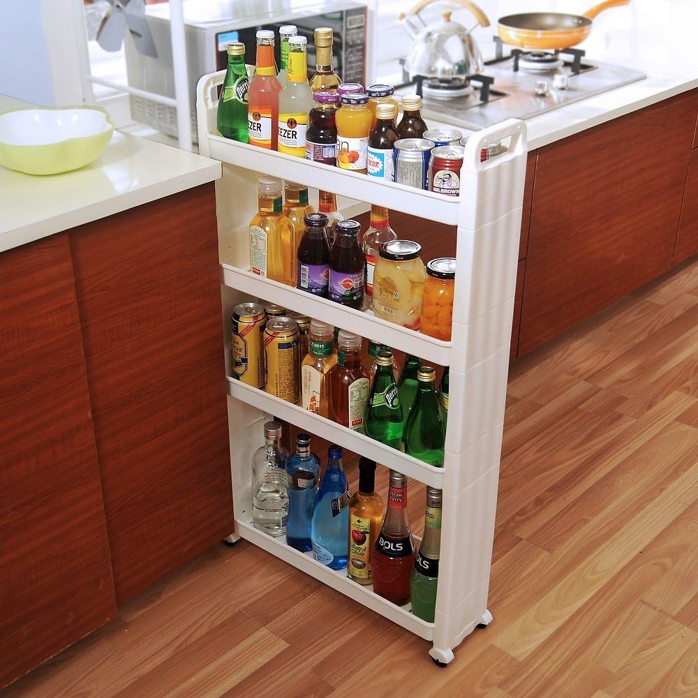 Rolling Slim Cart with Wheels (4-Tier) X40536