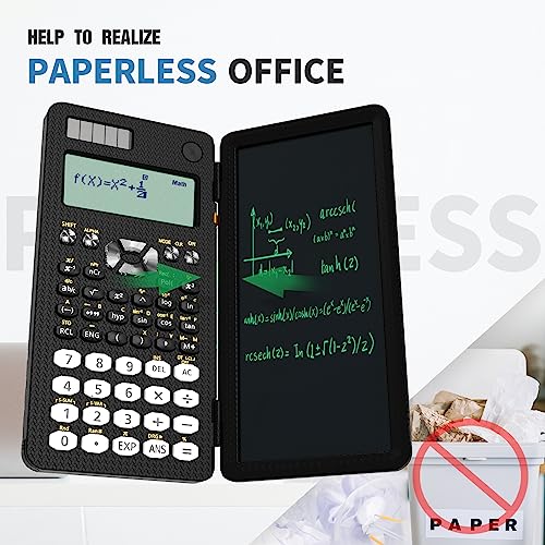 Pink 991ES MAX Foldable Scientific Calculator with Notepad 417 Function Solar Energy V4879