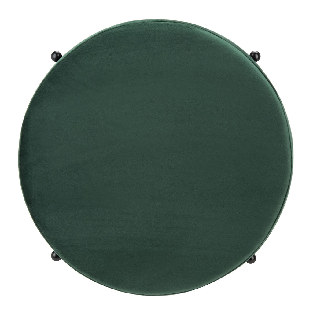 Round Ottoman Grey / Black X596