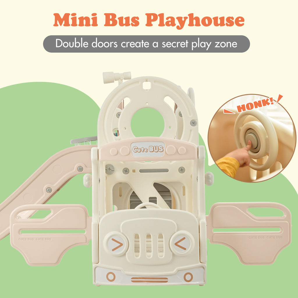 9 in 1 Kids Slide Playset with Basketball Hoop Y2915