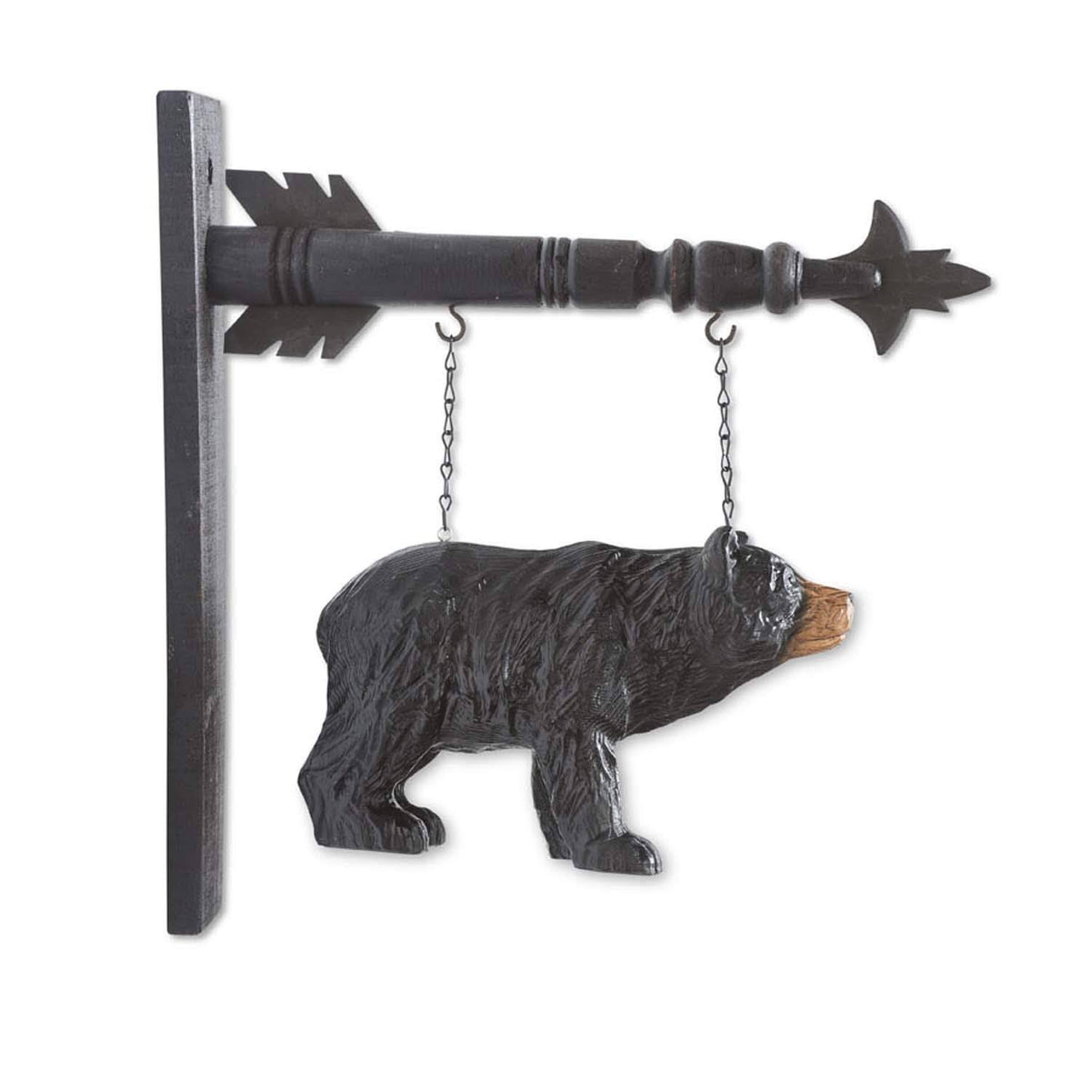Black Resin Bear Arrow Replacement Sign Y294