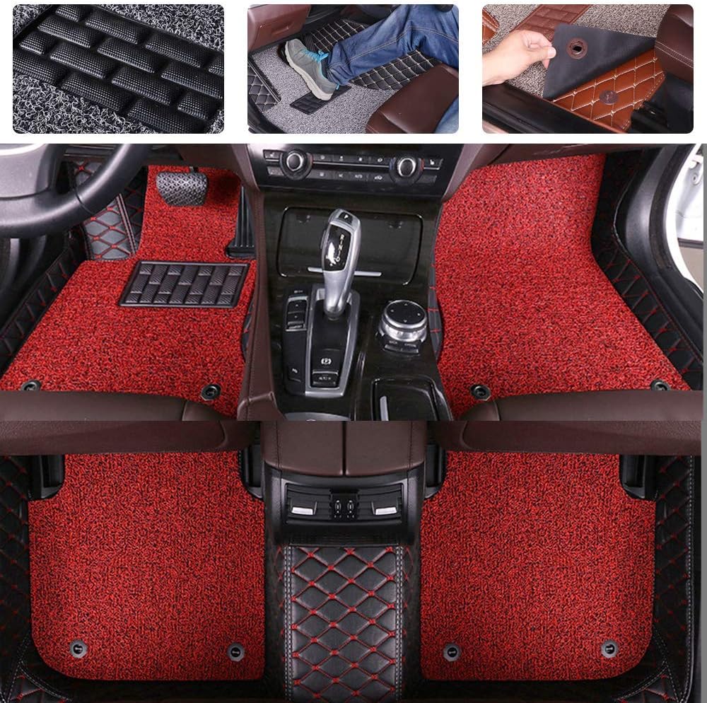 Double Layer Pu Leather & PVC Non-Slip Car Floor Mats F67587