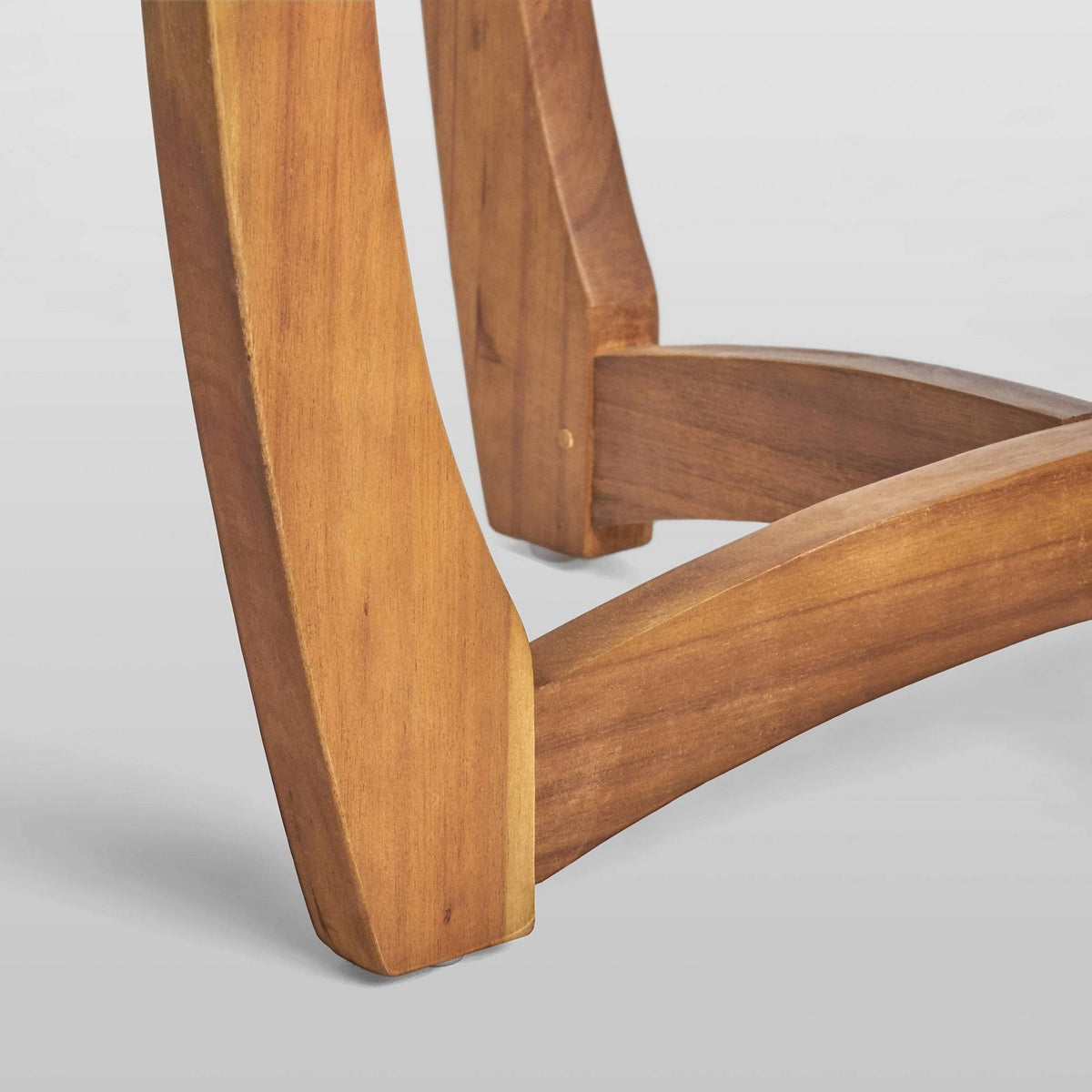 Teak Finish Round Acacia Wood Bistro Set Y4174