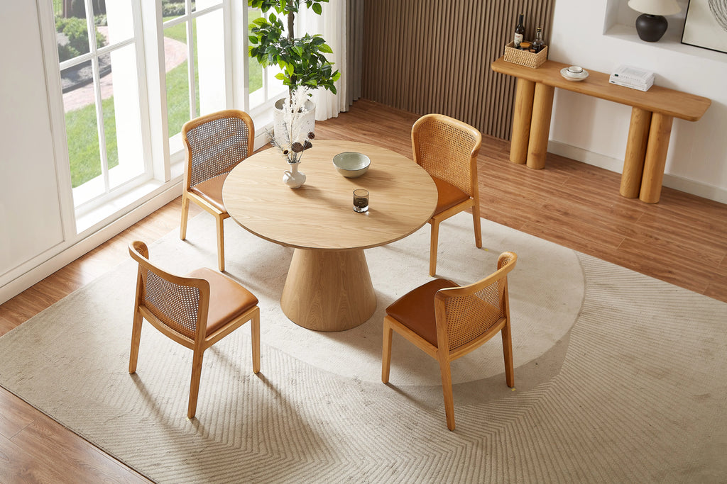 47.24'' Round Wooden Dining Table O8314