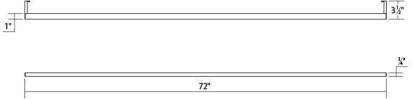 Satin White LED Indirect Wall Bar C3431