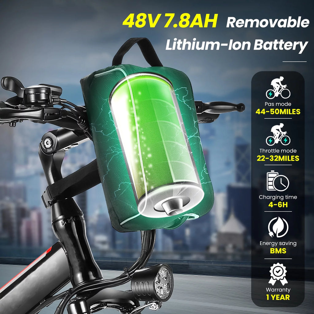 500W 26" Folding Electric Bicycle Q91272