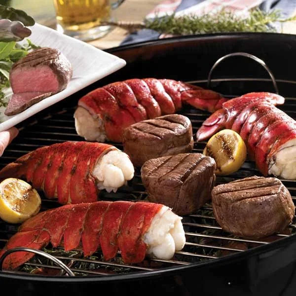 Two 8-10 oz Maine Lobster Tails and Two 6 oz Filet Mignon Steaks S30154