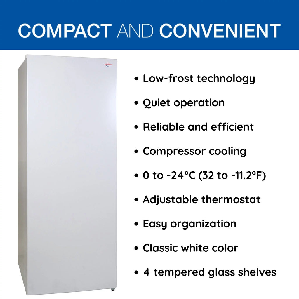 White 7.0 cu ft Upright Freezer J4555