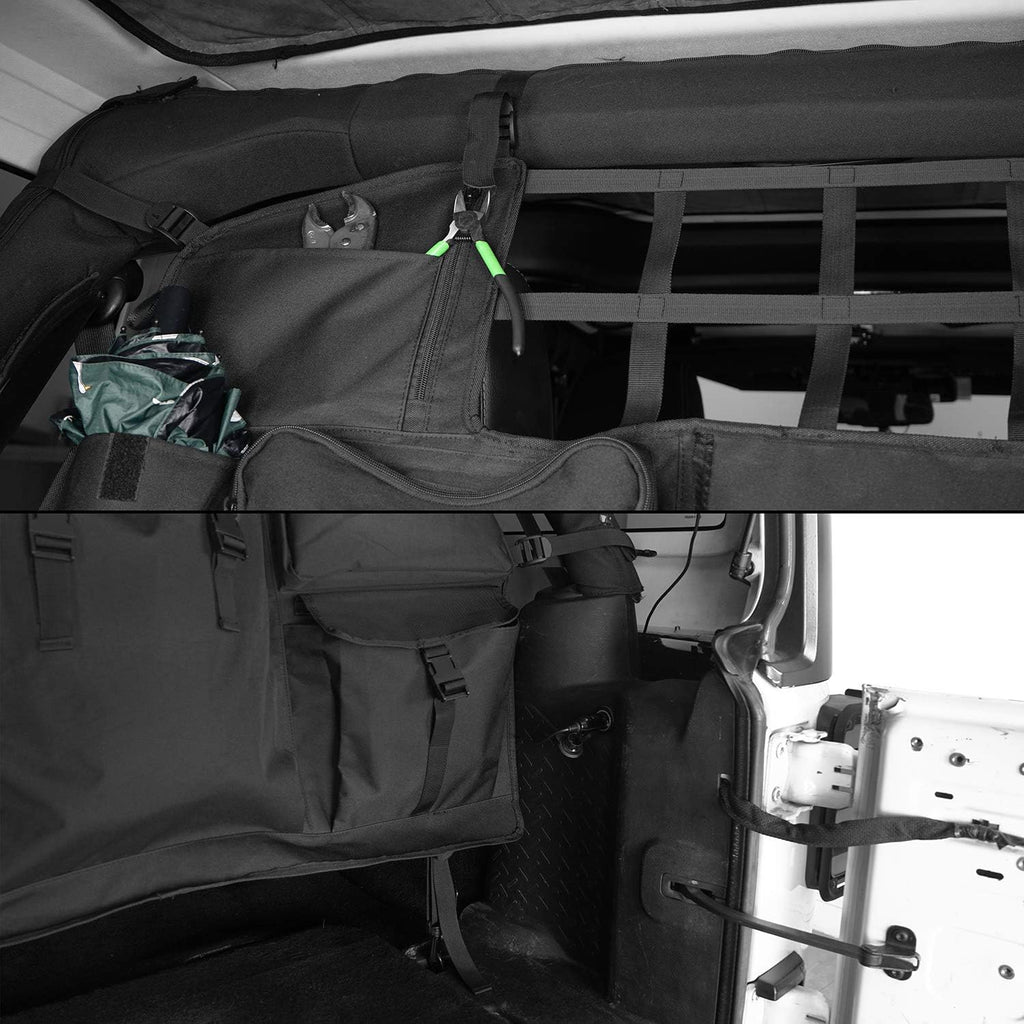 Rear Seat Cover Cargo Net Trunk Organizers Pouch Bags J8167