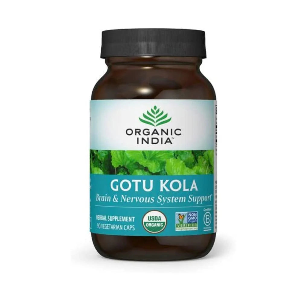 90 Capsules Vegan Gluten-Free Organic Gotu Kola Herbal Supplement C7856