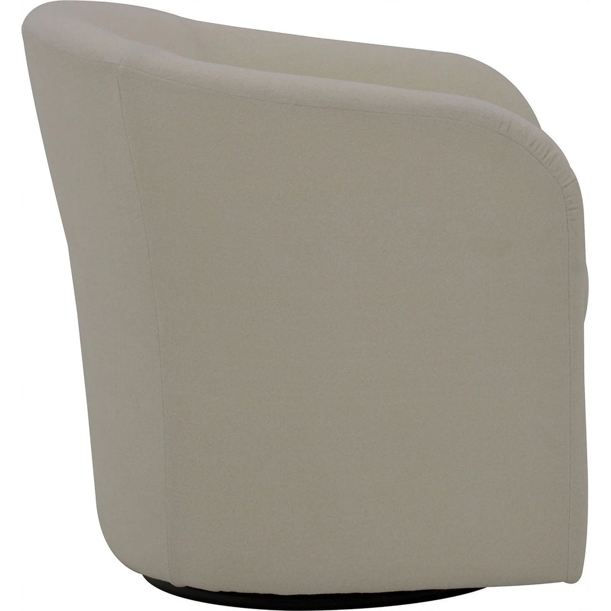 Traditional Fabric Curved Arm Swivel Tub Chair in Cream F79861