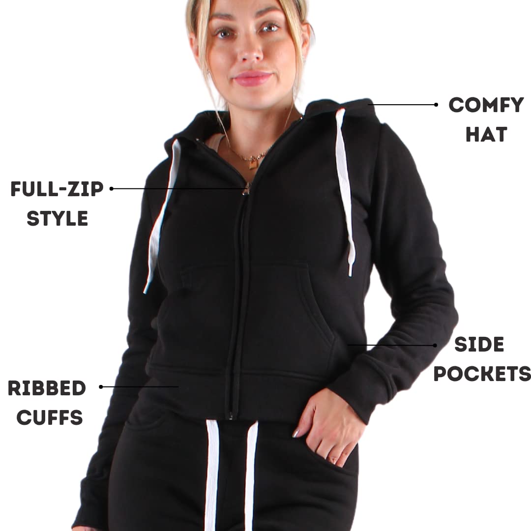 Slim-Fit Fleece Full-Zip Athletic Hoodie Jacket with Pocket O322876