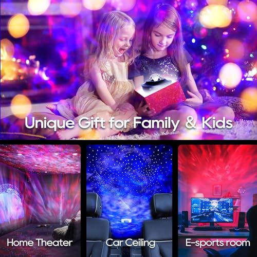 Galaxy Projector with Bluetooth Speakers Night Light Timer Remote Control J6828