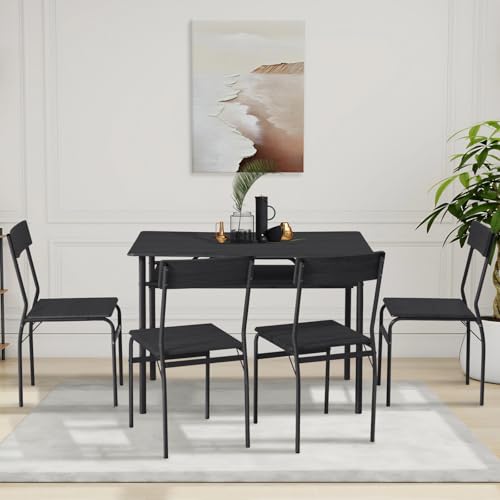 Natural Wood Dining Table Set for 4 K419248