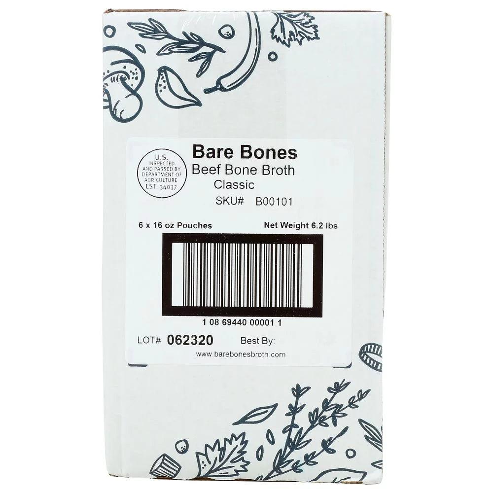 Grass Fed Beef Bone Broth, 16 Ounce, 6 per Case V407257