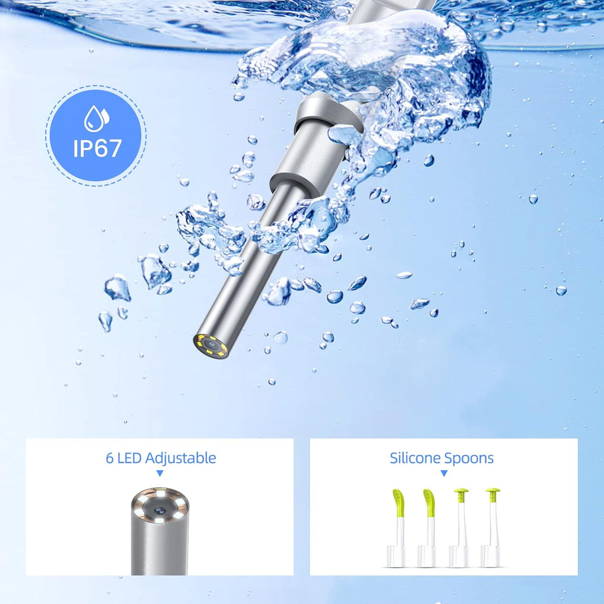 1080P HD Ear Wax Removal Otoscope with IPS Screen and 32G Card S1097