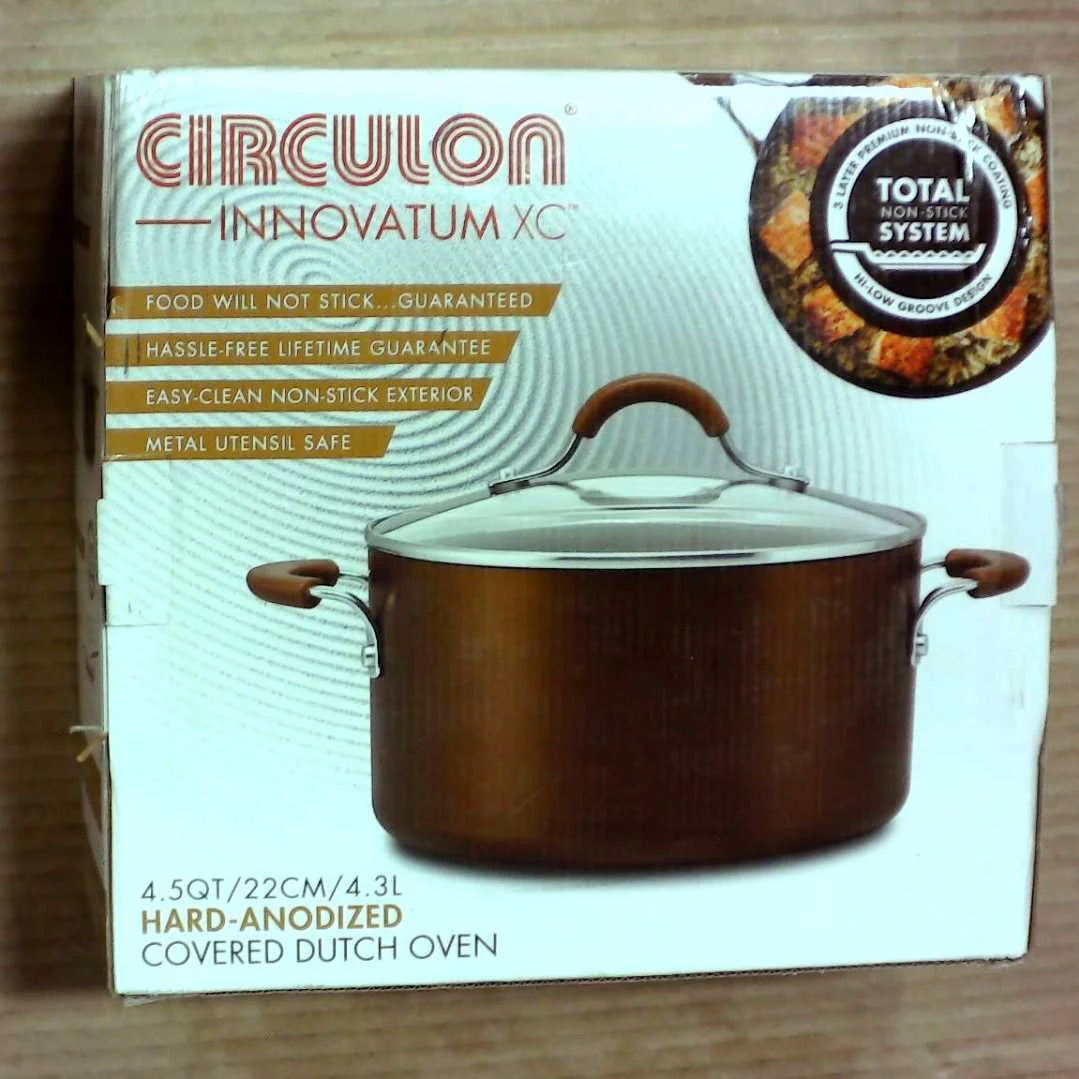 4.5 Quart Hard-Anodized Non Stick Covered Dutch Oven U679