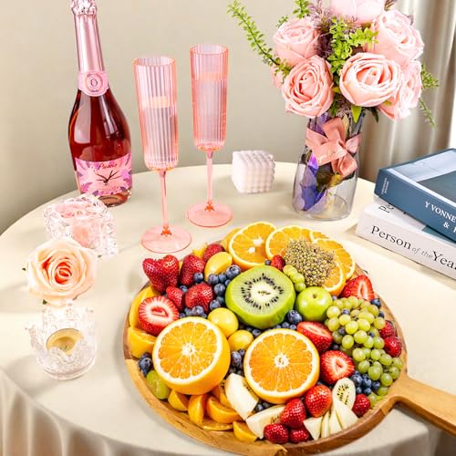 36 Pack 6oz Pink Plastic Champagne Flutes X81198