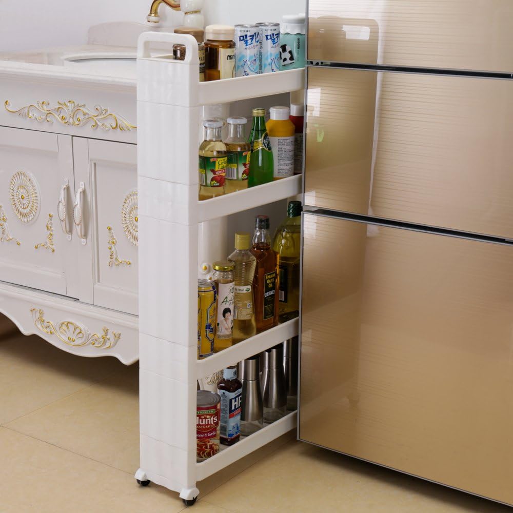 Rolling Slim Cart with Wheels (4-Tier) X40536