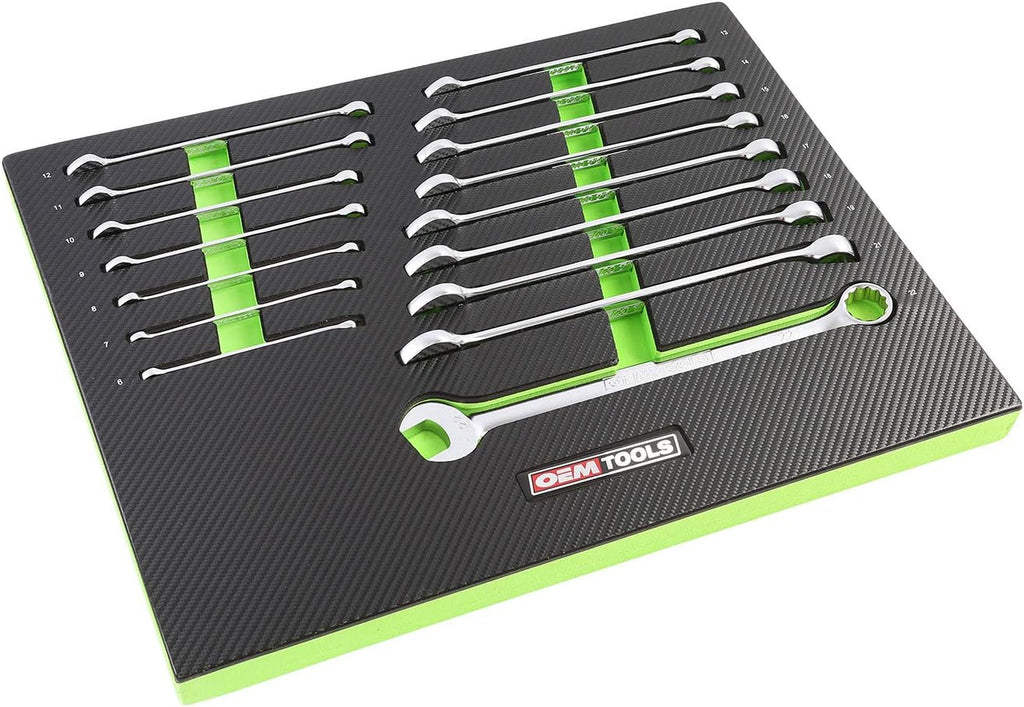 16 Piece Metric Combo Wrench Set with Foam EVA Tray A486