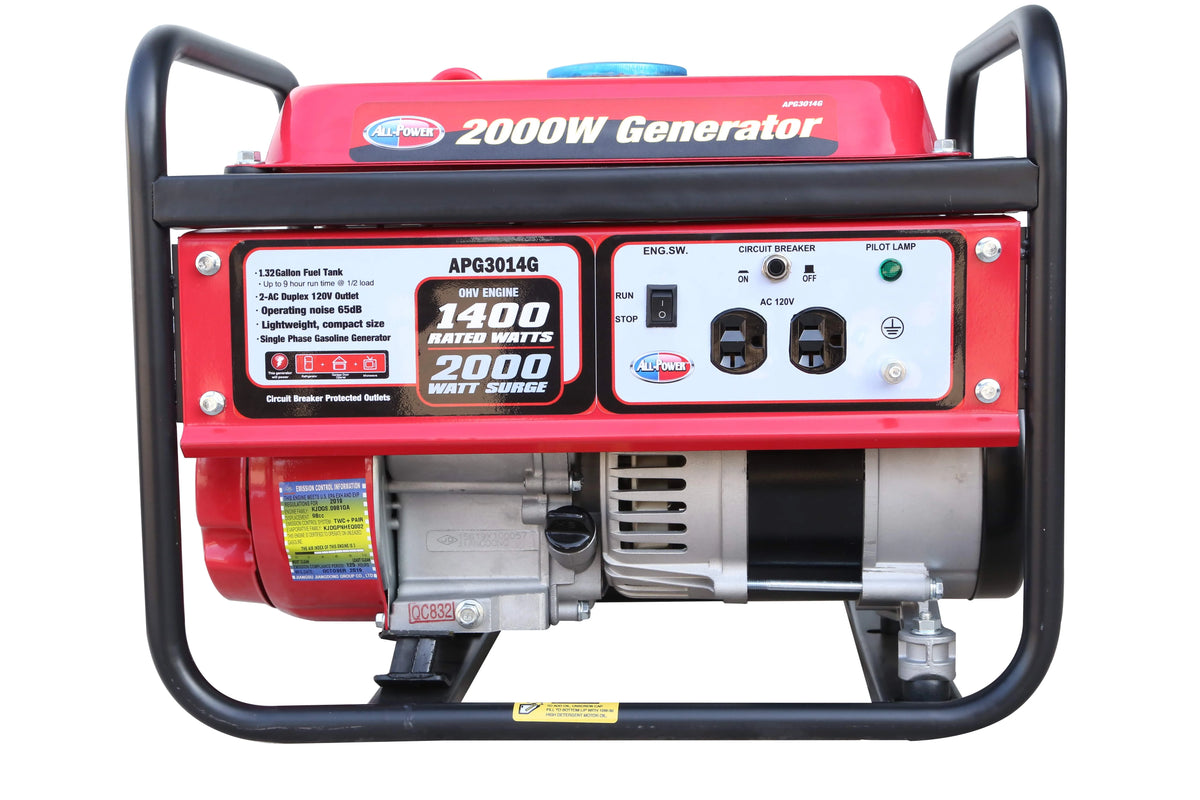 2000 Watt Portable Gas Powered Generator J98584