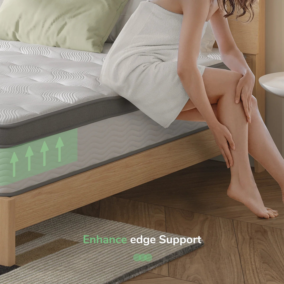 12" Gel Memory Foam Pocket Spring Hybrid Mattress, Queen Size G85397