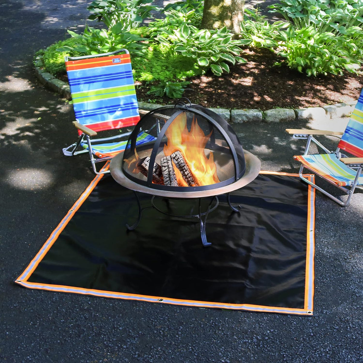 Fire Pit Mat, Extra Large, 67 x 60, 3 Layer, Fireproof Outdoor Protector L1506