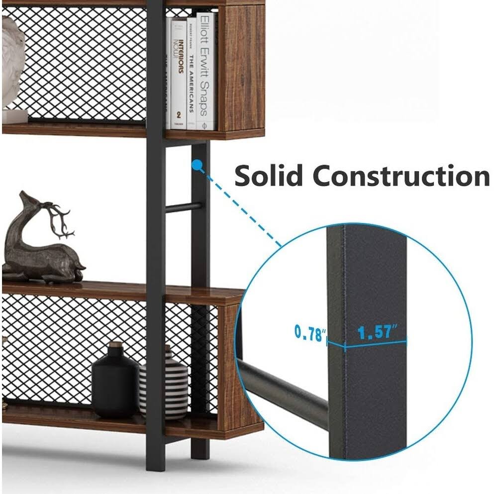 Black 5-Shelf Bookshelf D576123