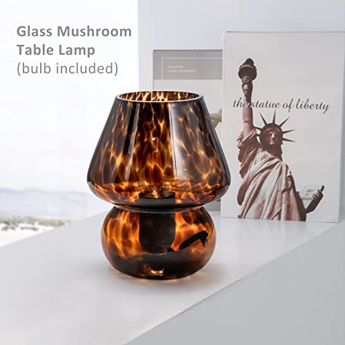 Pink Glass Dimmable Mushroom Table Lamp A3334