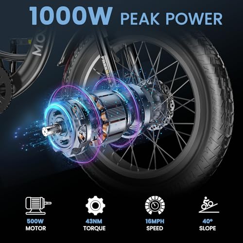 Electric Tricycle, 20" x 4" Fat Tire, 48V 500W, 7 Speed, Aluminum Frame K4234