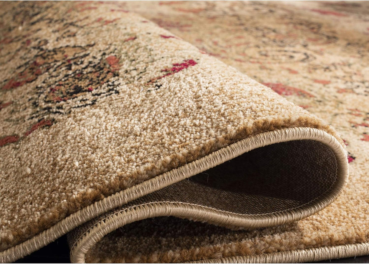 Beige & Multi Traditional Runner Rug L3727