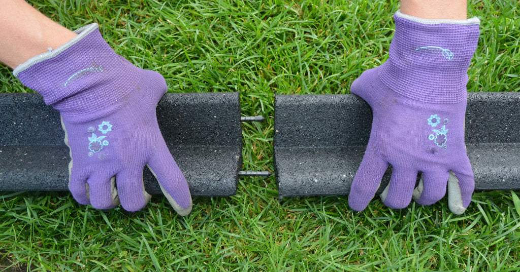 Black Rubber No Dig Landscape Garden Border Edging (Pack 6) A9977