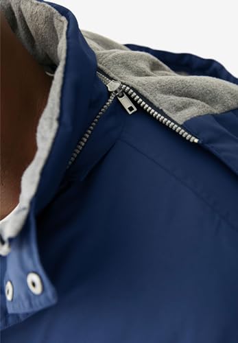 Men's Big & Tall Fleece-Lined Parka With Detachable Hood And 6 Pockets G321877