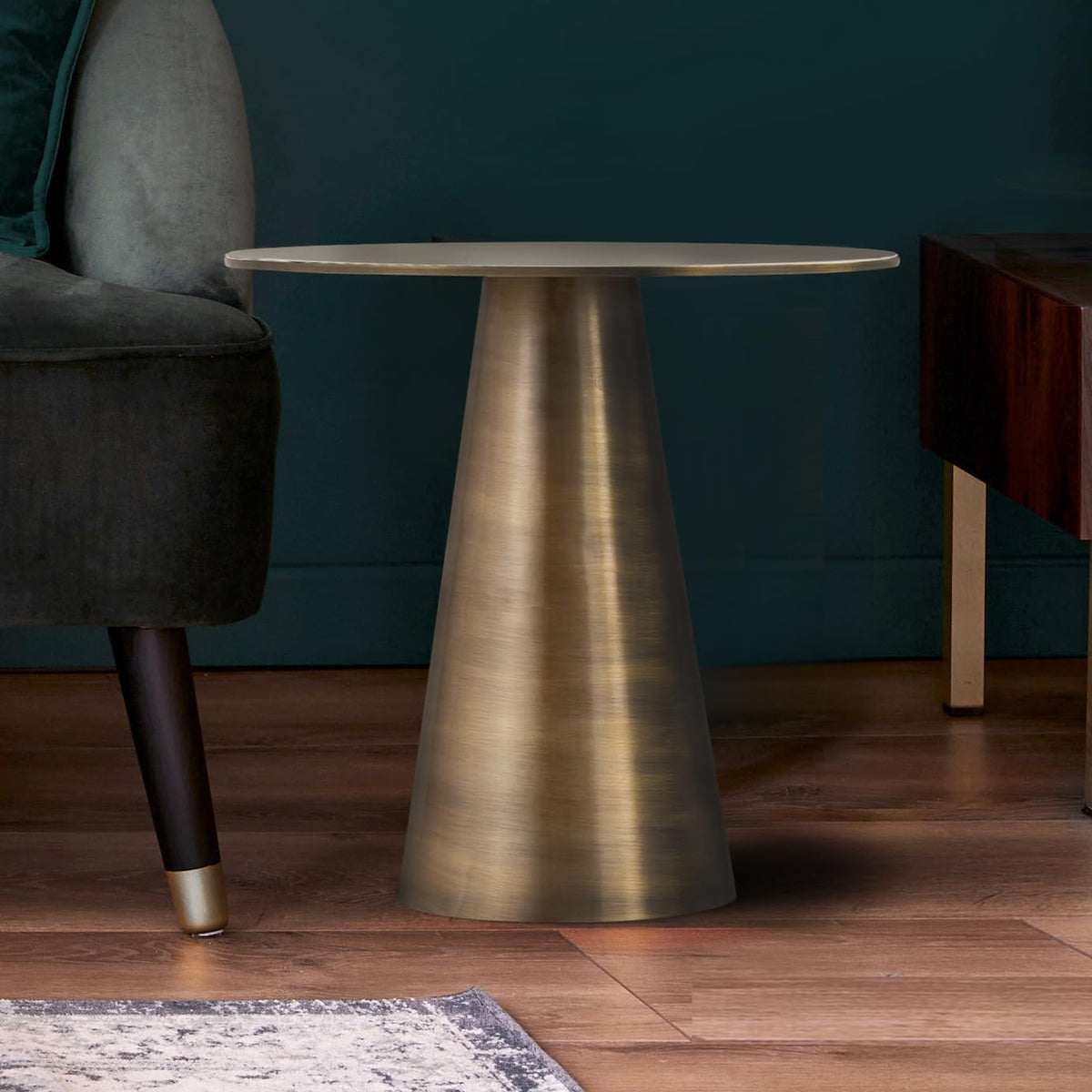 Antique Brass Finished Side Table C21575