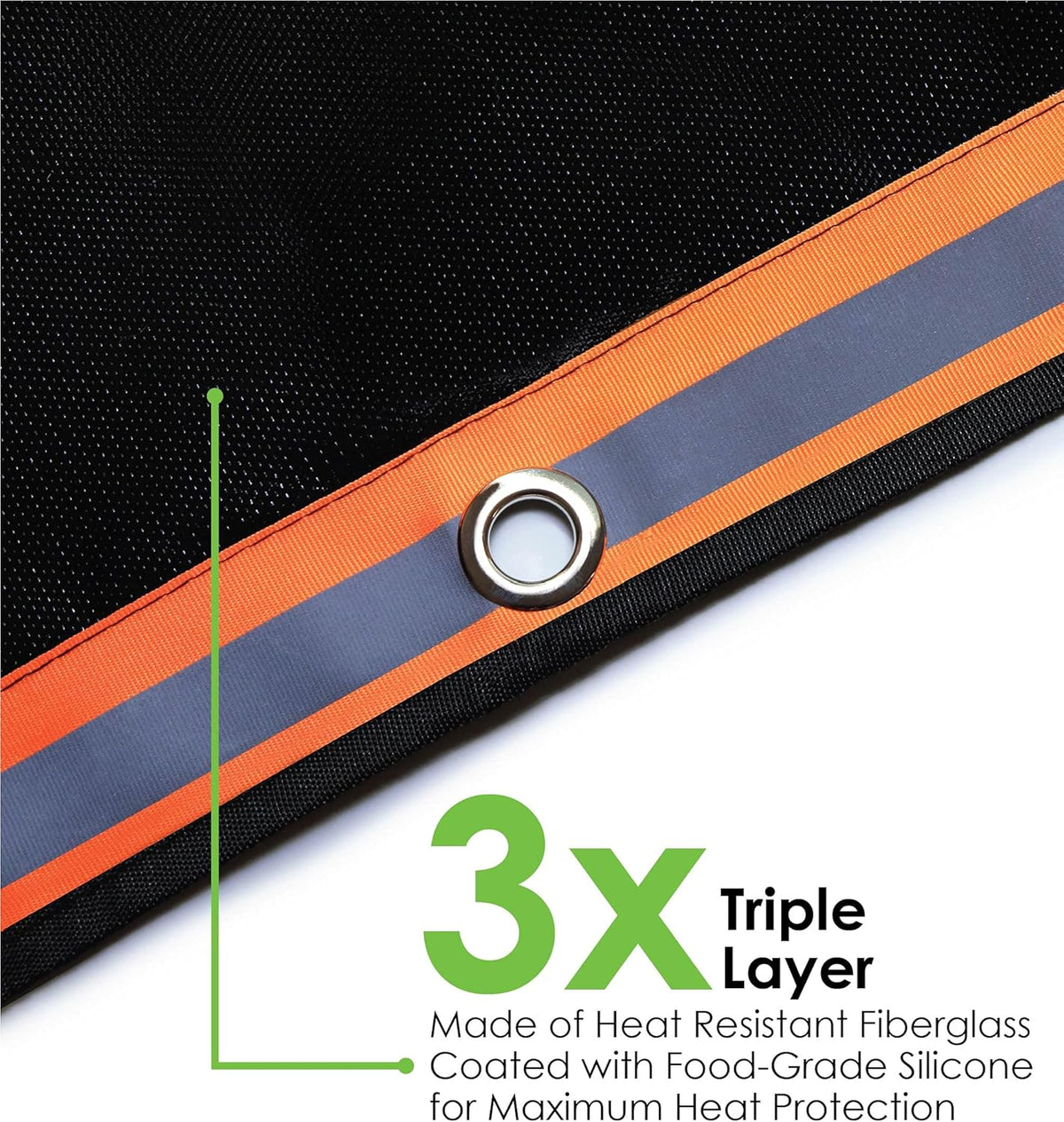 Fire Pit Mat, Extra Large, 67 x 60, 3 Layer, Fireproof Outdoor Protector L1506