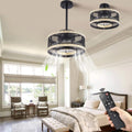 Industrial Bladeless Ceiling Fan with Lights Remote Control V808171