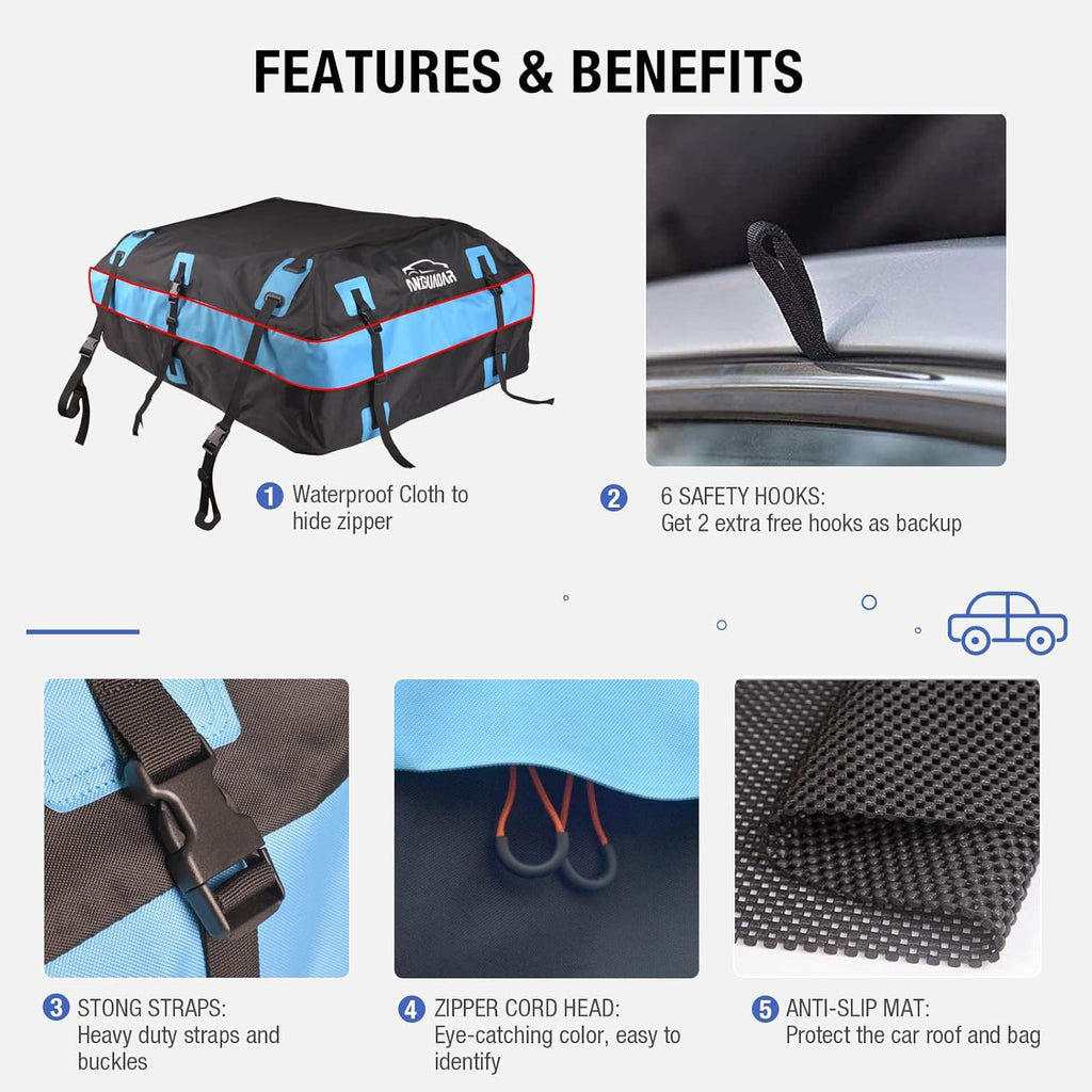 21 Cubic Feet Waterproof Car Roof Bag F400965