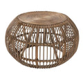 Natural Rattan Round Distressed Coffee Table B6223