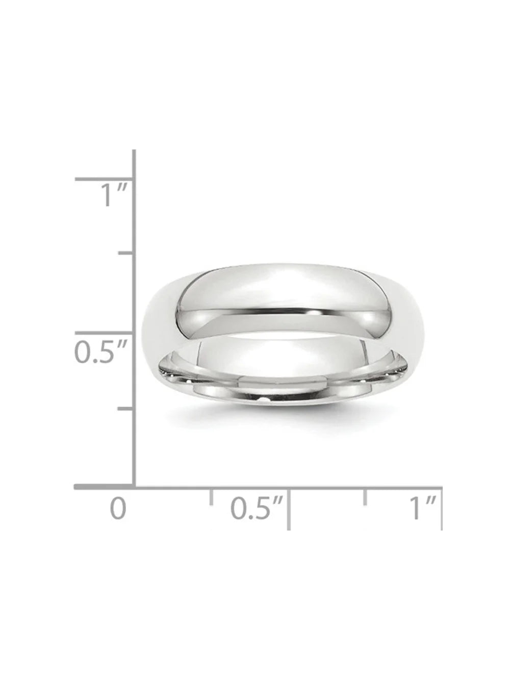 Platinum Comfort Fit 8mm Wedding Band Ring E760