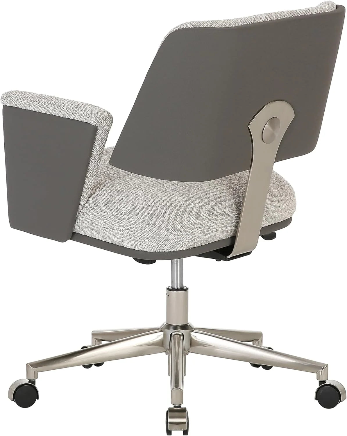 Bouclé Fabric Vegan Leather Low-Back Task Chair D107987