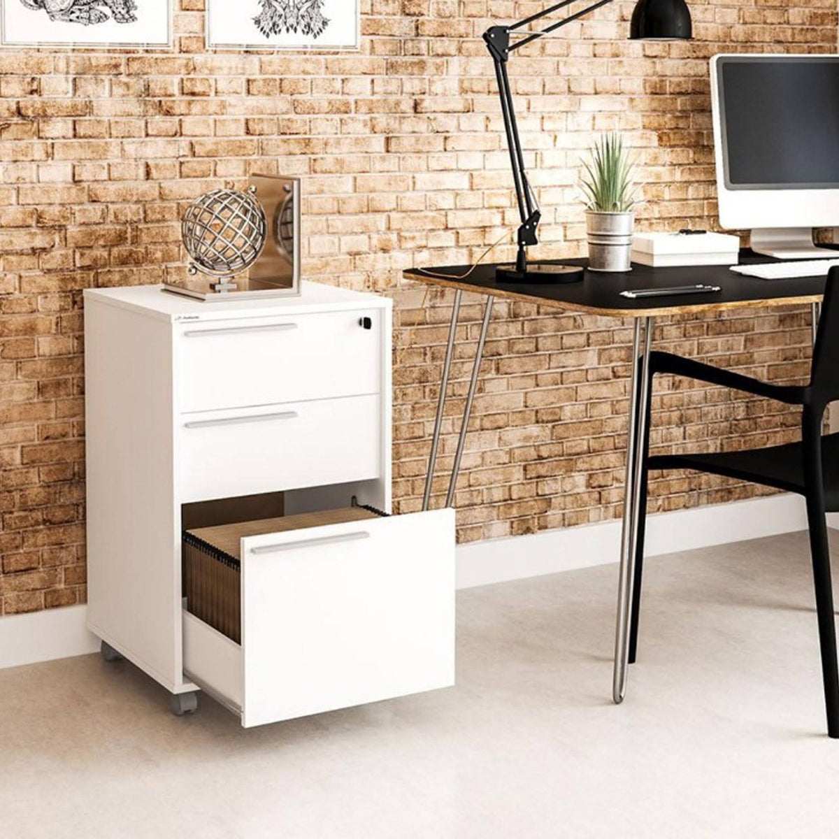 White File Cabinet O869