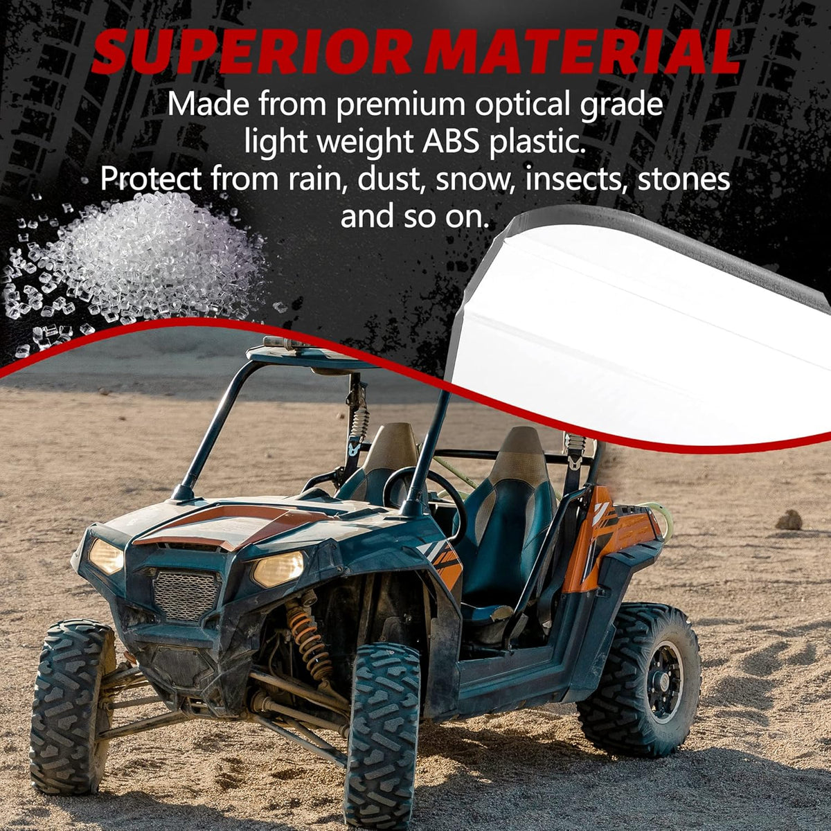 3-in-1 Full Clear Windscreen with Stretch Bracket O86270