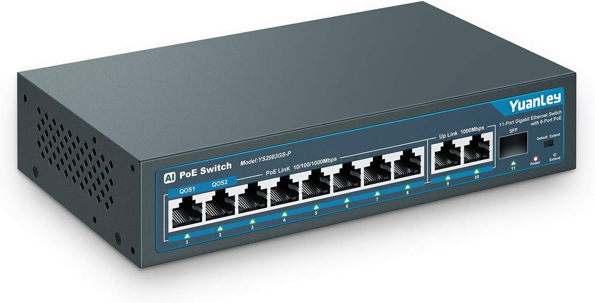 24 Port PoE Gigabit Unmanaged Ethernet Switch, 400w, Metal A27522