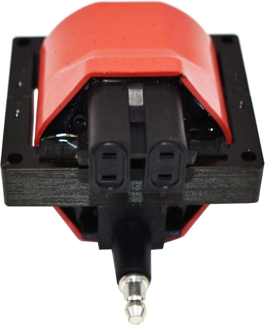 8mm Spark Plug Wires and E-Core Ignition Coil for SBC BBC GMC Chevrolet 5.7L Pickup Truck Van Camaro 305 350 Red Cap and Wires P69234