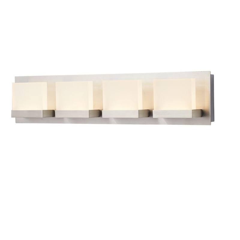 4-Light Brushed Nickel LED Bath Bar Light H8725