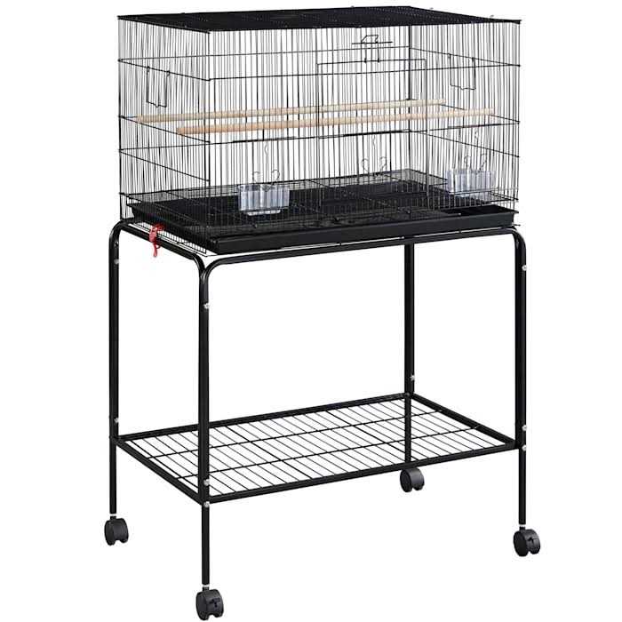 47 Flight Cage with Slide-Out Tray and Rolling Stand U2230